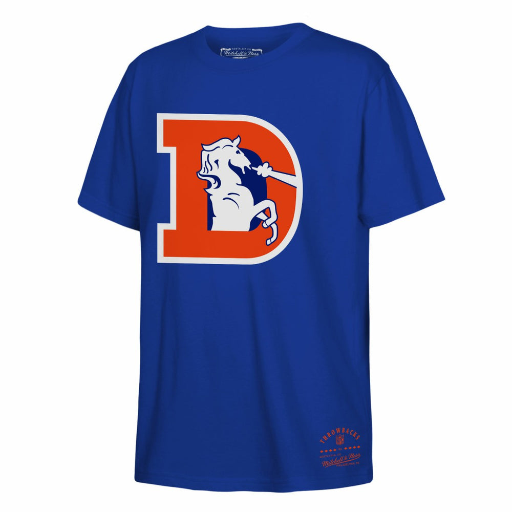 Mitchell & Ness Denver Broncos Youth Retro Logo T-Shirt Royal