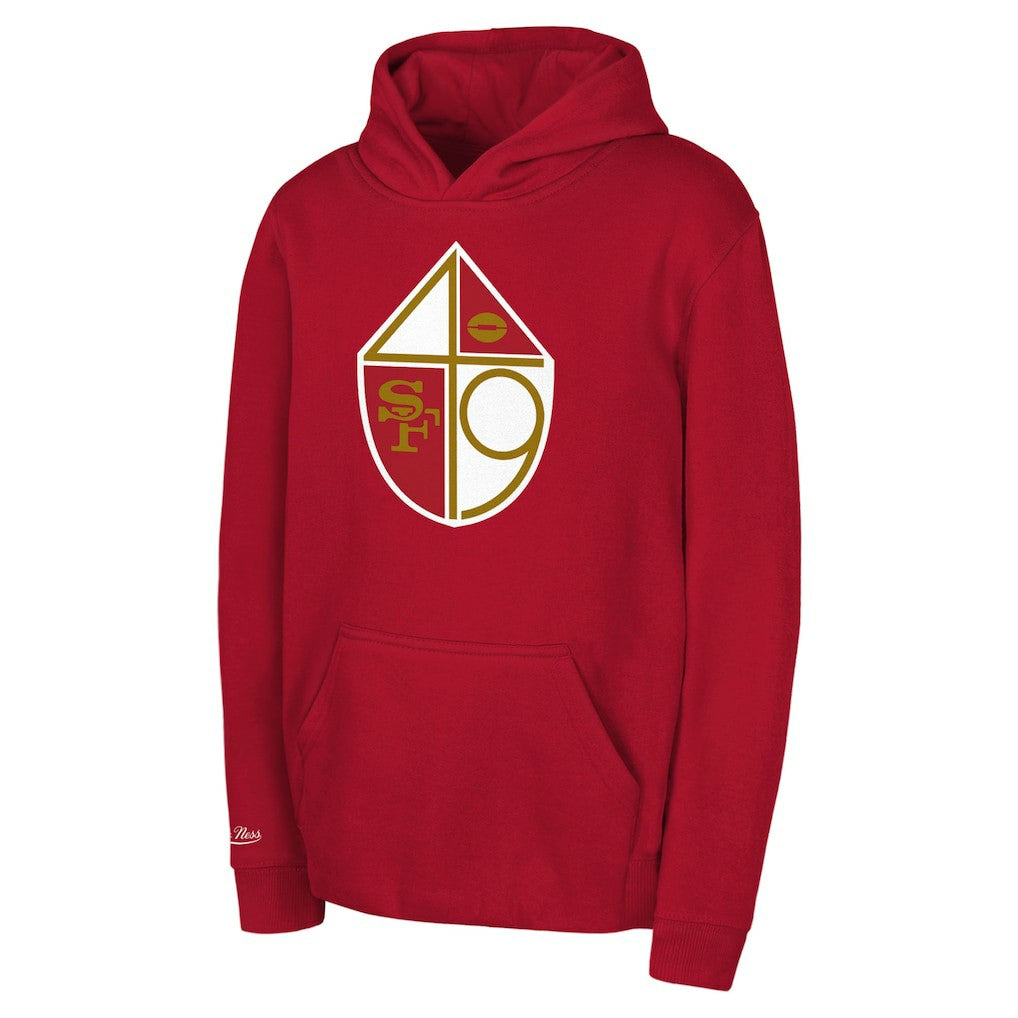 Mitchell & Ness San Francisco 49ers Youth Retro Logo Retro Logo Hoodie Scarlet