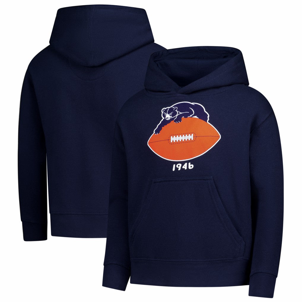 Mitchell & Ness Chicago Bears Youth Retro Logo Hoodie Navy