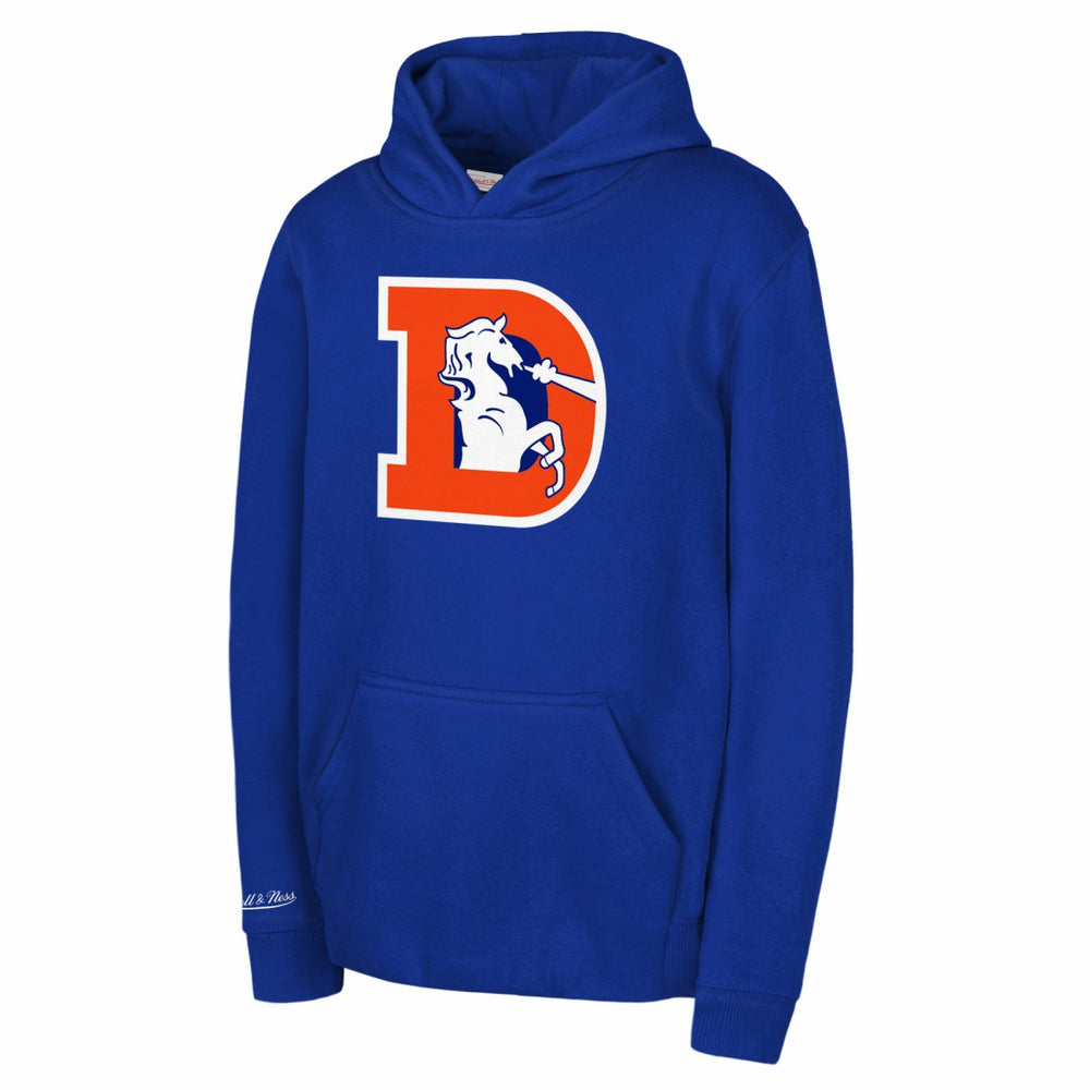Mitchell & Ness Denver Broncos Youth Retro Logo Hoodie Royal