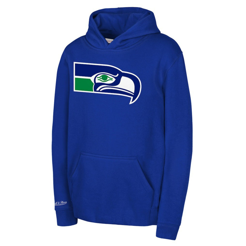 Mitchell & Ness Seattle Seahawks Youth Retro Logo Hoodie Royal