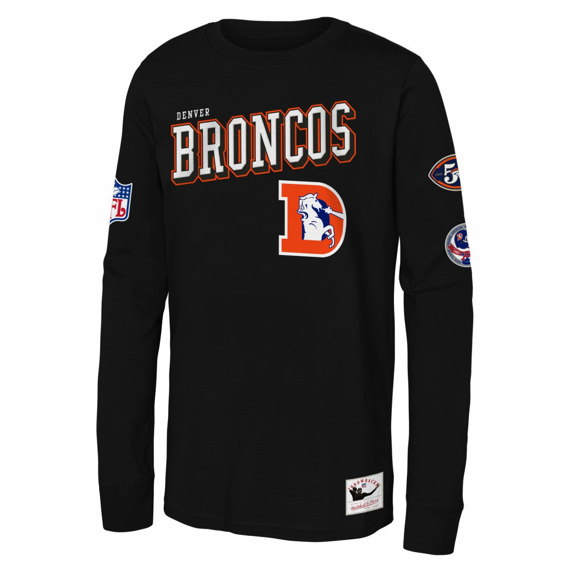 Mitchell & Ness Denver Broncos Youth Training Camp Long Sleeve T-Shirt Black
