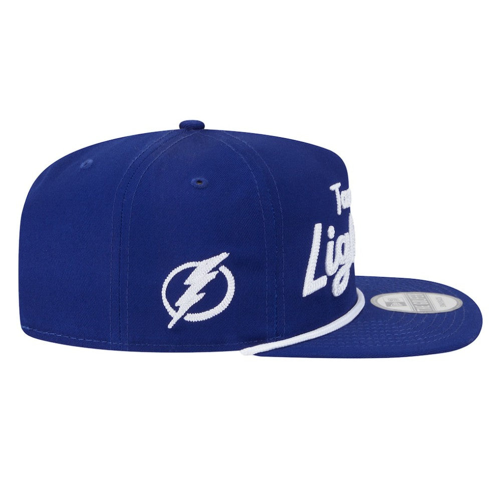 Tampa Bay Lightning New Era Team Text Golfer Adjustable Hat - Blue - NHL 203787572