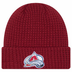 Colorado Avalanche New Era Waffle Cuffed Knit Hat - Burgundy - NHL 203787578