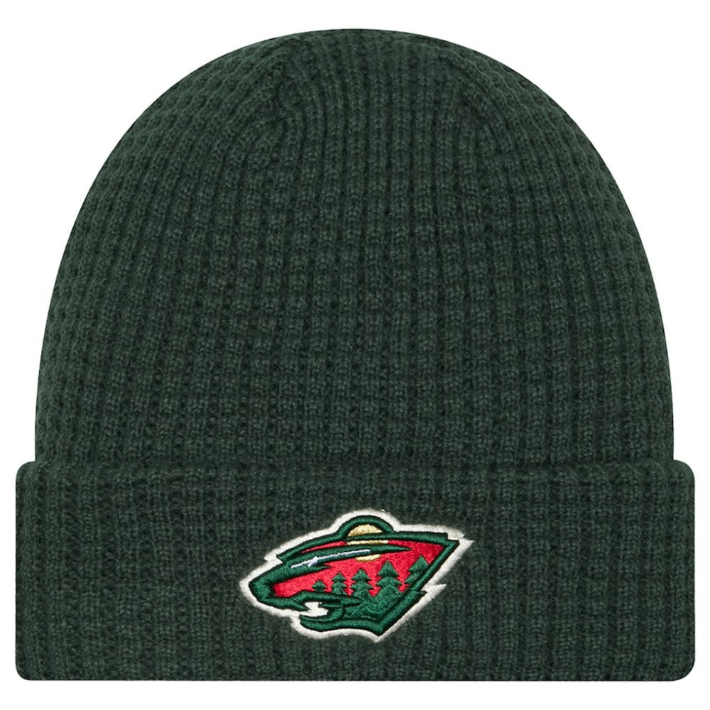Minnesota Wild New Era Waffle Cuffed Knit Hat - Green - NHL 203787580