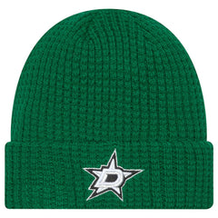 Dallas Stars New Era Waffle Cuffed Knit Hat - Kelly Green - NHL 203787581