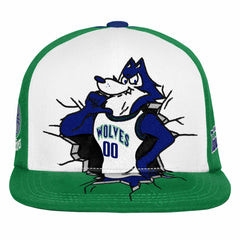 Minnesota Timberwolves Youth Mascot Snapback Hat Green | Mitchell & Ness