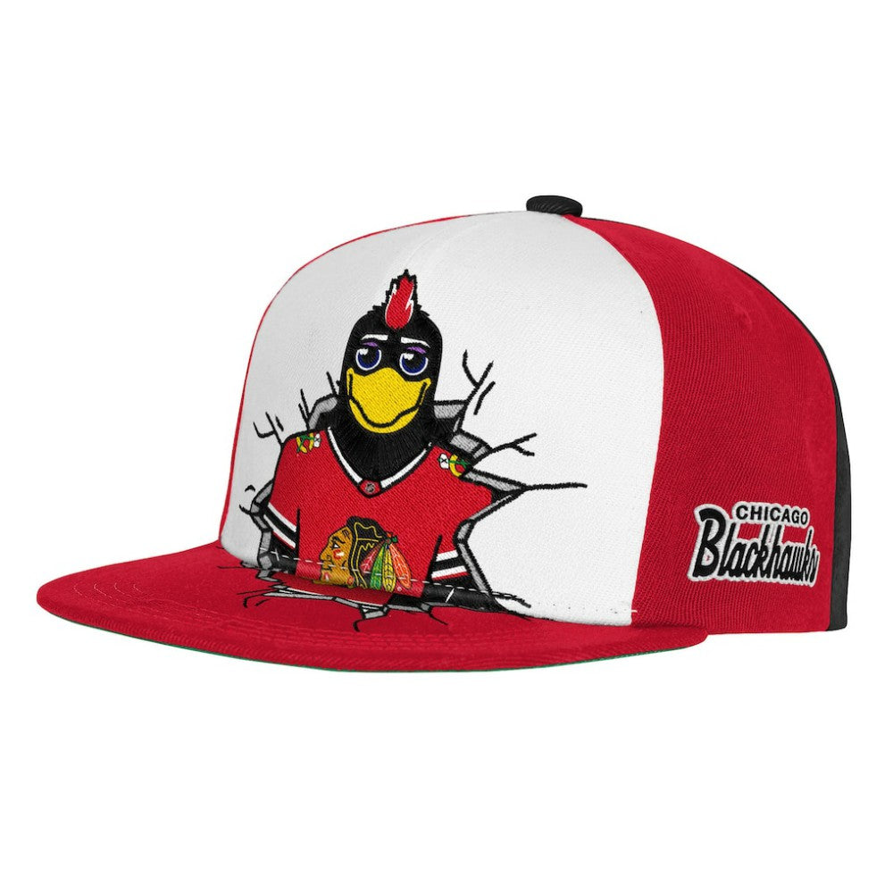 Chicago Blackhawks Mitchell & Ness Youth Mascot Snapback Hat - Red - NHL 203788032