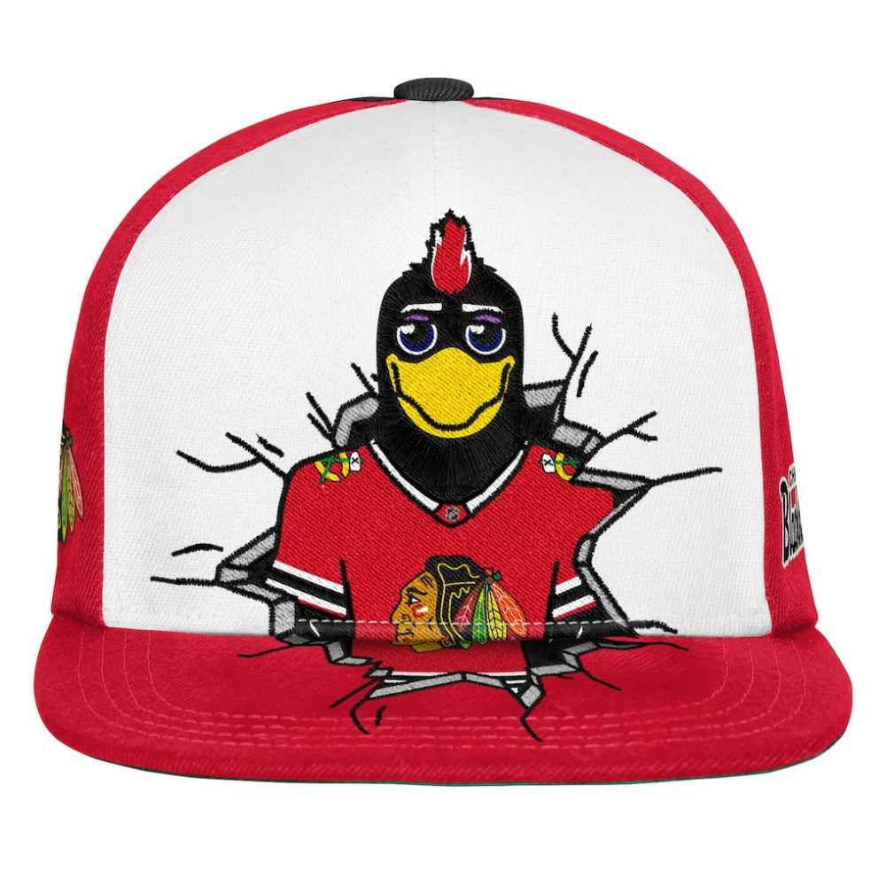 Chicago Blackhawks Mitchell & Ness Youth Mascot Snapback Hat - Red - NHL 203788032