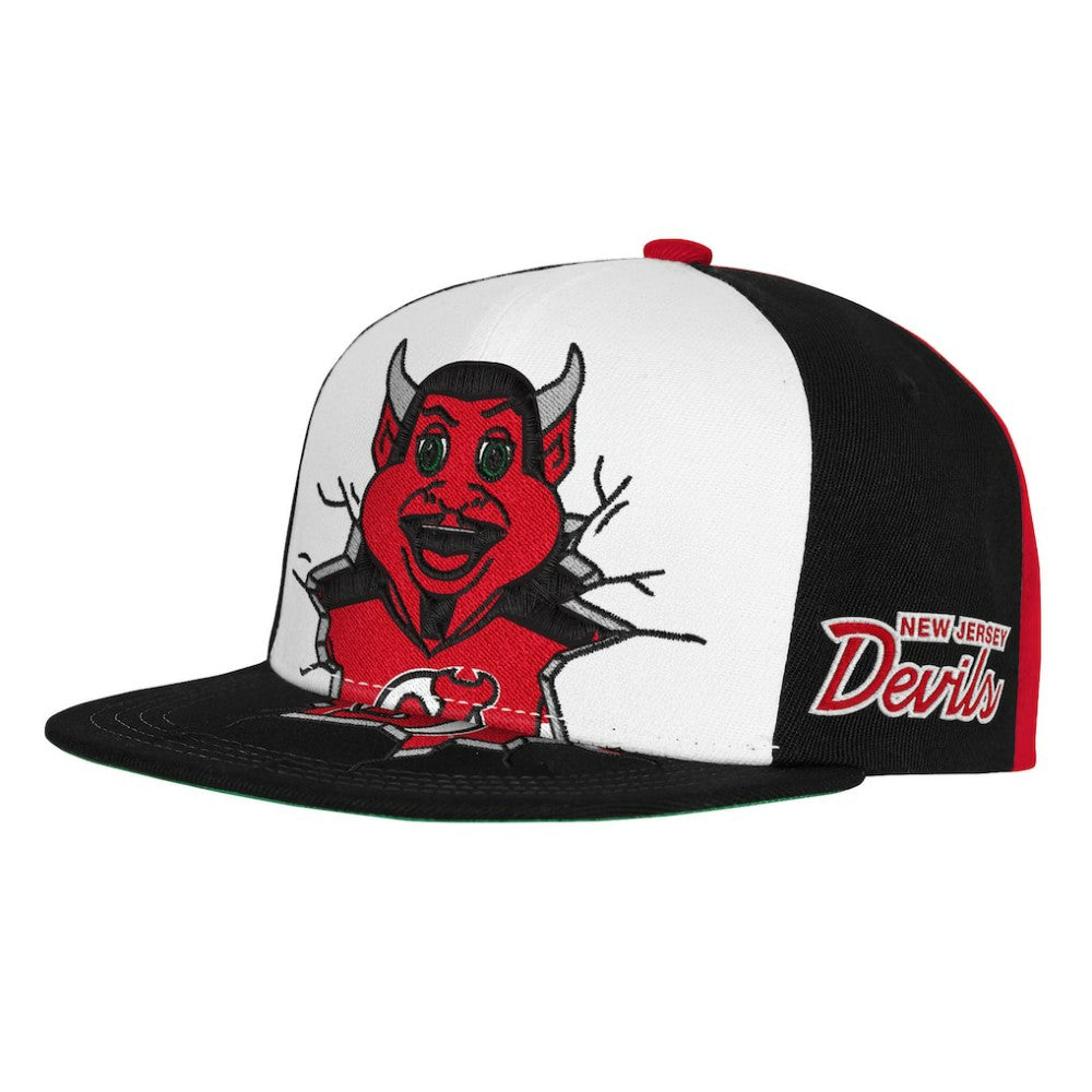 New Jersey Devils Mitchell & Ness Youth Mascot Snapback Hat - Red - NHL 203788035