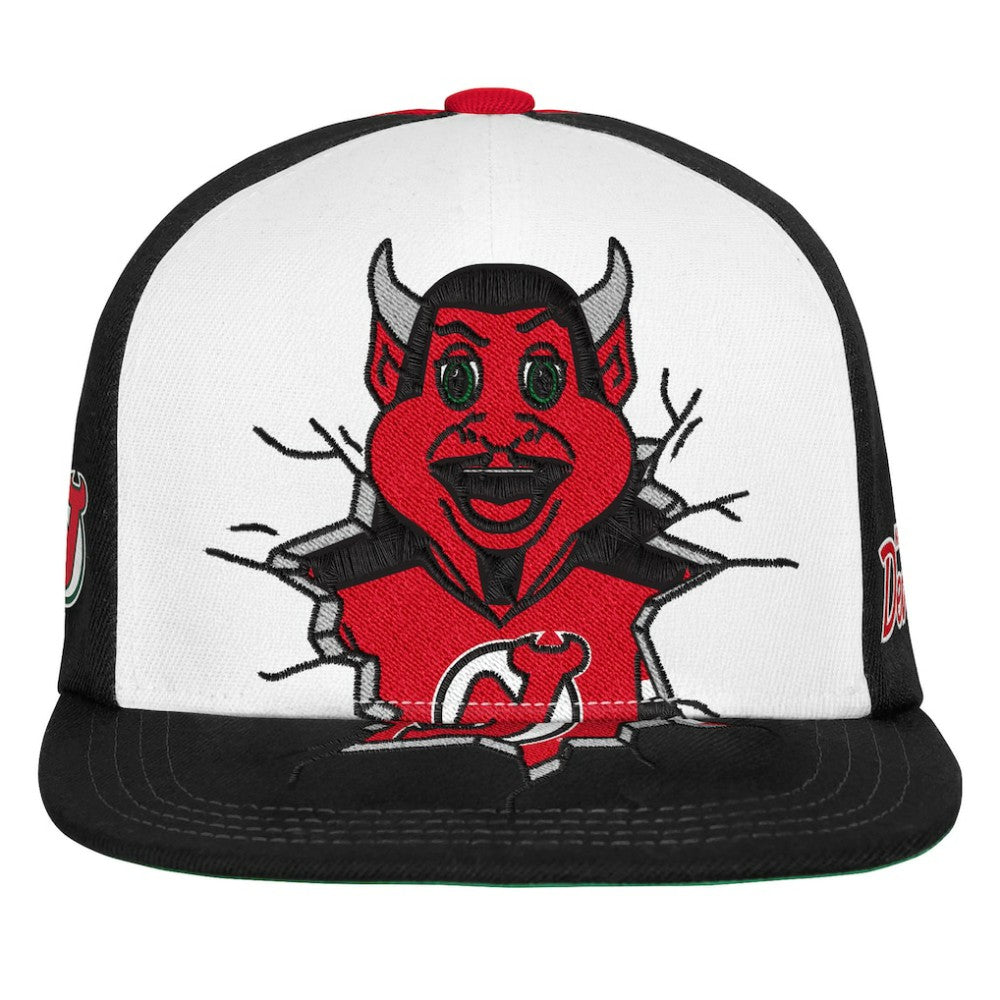 New Jersey Devils Mitchell & Ness Youth Mascot Snapback Hat - Red - NHL 203788035