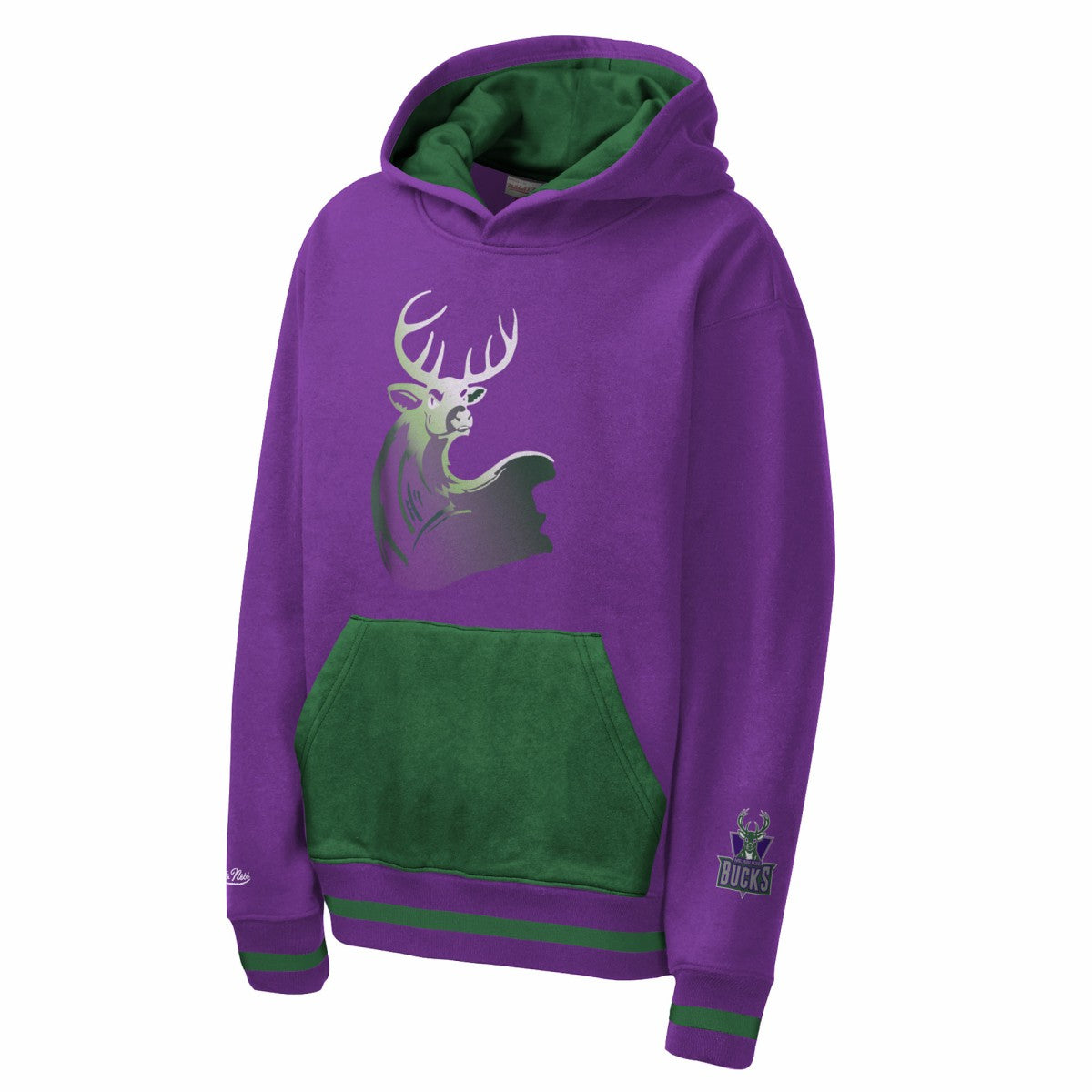 Milwaukee Bucks Youth Playmaker Fashion Fleece Hoodie Purple | Mitchell & Ness Near Me