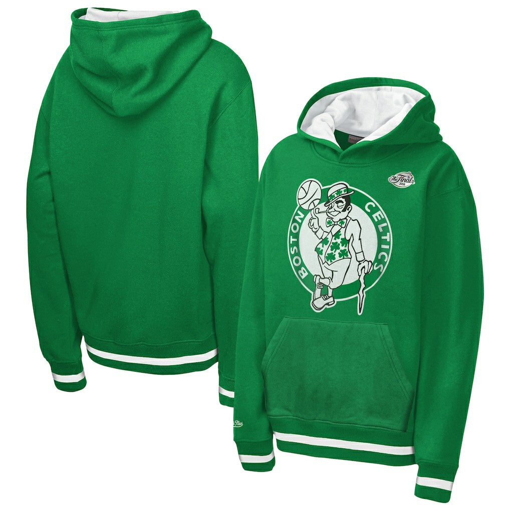 Boston Celtics Youth Playmaker Fashion Fleece Hoodie Kelly Green | Mitchell & Ness for sale