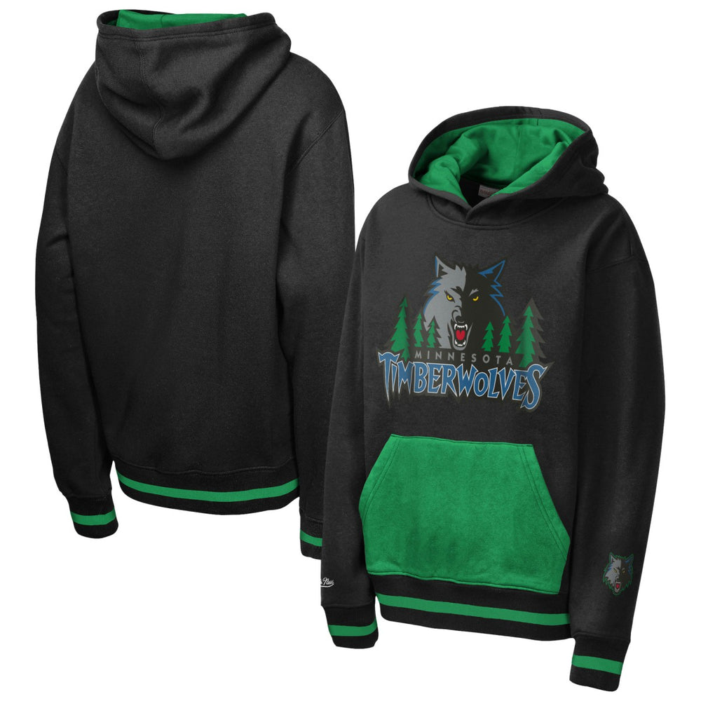 Minnesota Timberwolves Youth Playmaker Fashion Fleece Hoodie Navy | Mitchell & Ness outlet