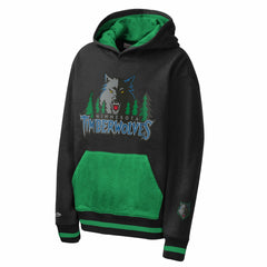 Minnesota Timberwolves Youth Playmaker Fashion Fleece Hoodie Navy | Mitchell & Ness outlet