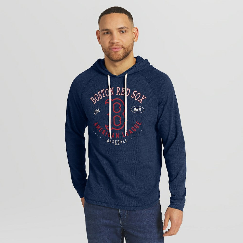 Boston Red Sox Darius Rucker Collection by Fanatics Raglan Hooded Long Sleeve T-Shirt - Navy - Fanatics Discount