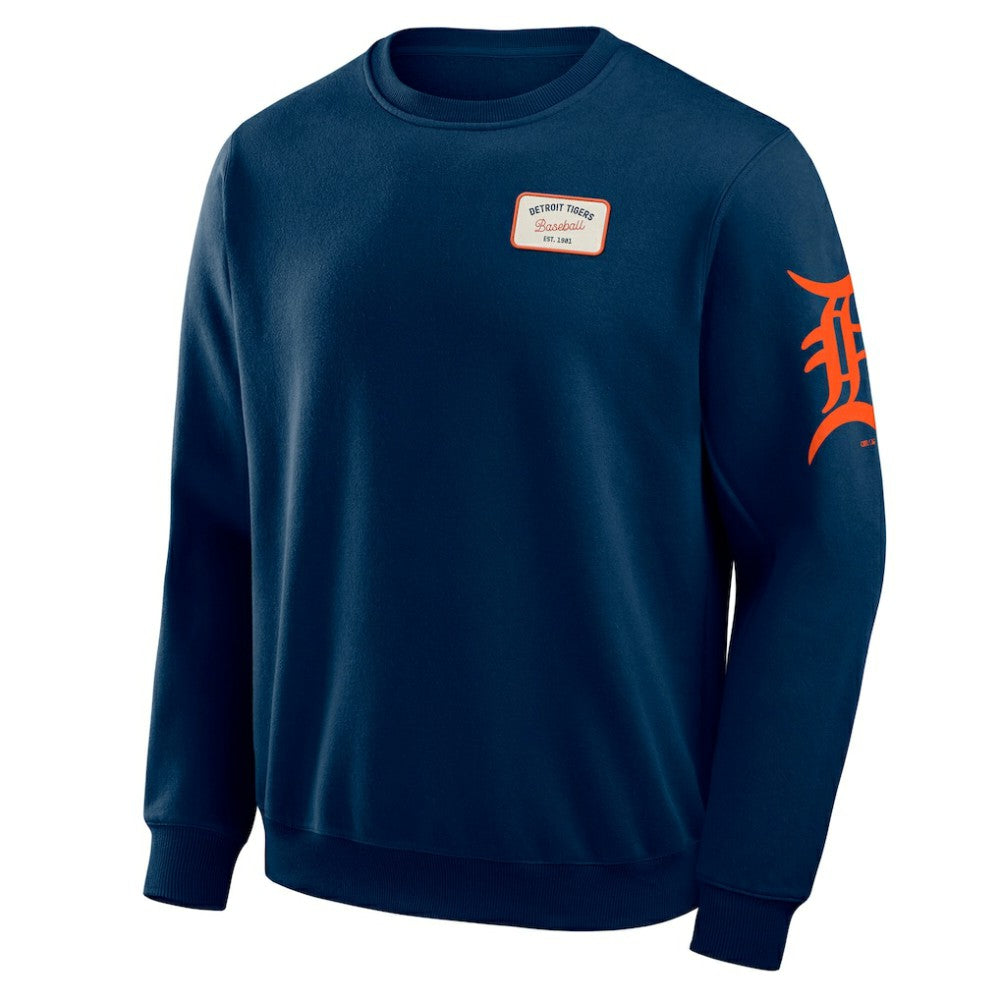 Detroit Tigers Darius Rucker Collection by Fanatics Washed Crew Neck Pullover Sweatshirt - Navy - Fanatics Sale