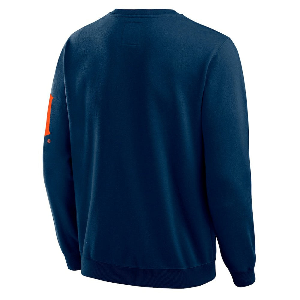 Detroit Tigers Darius Rucker Collection by Fanatics Washed Crew Neck Pullover Sweatshirt - Navy - Fanatics Sale