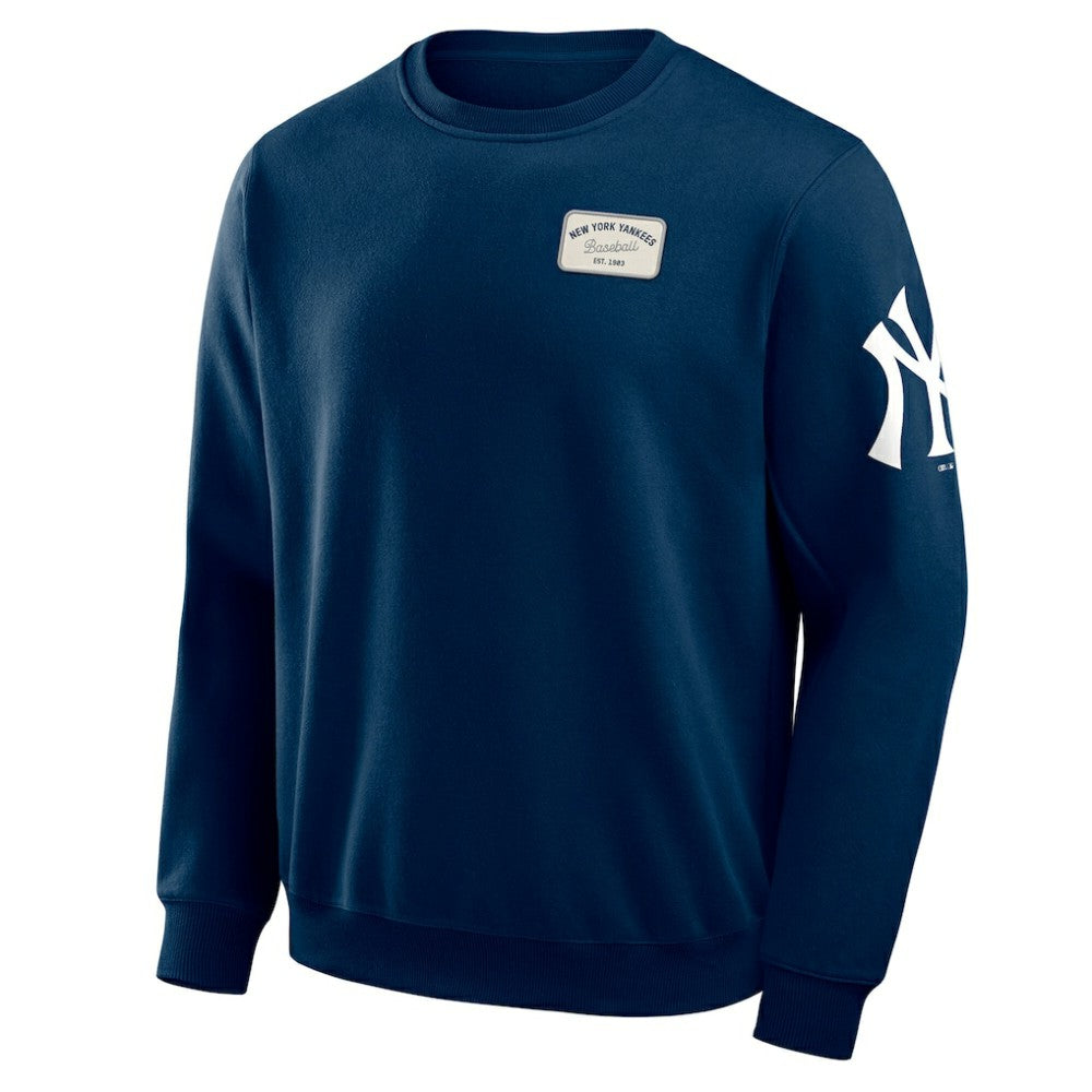 New York Yankees Darius Rucker Collection by Fanatics Washed Crew Neck Pullover Sweatshirt - Navy - Fanatics Lifestyle