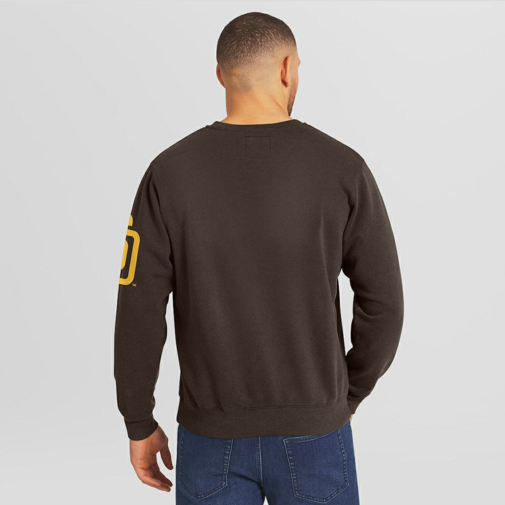 San Diego Padres Darius Rucker Collection by Fanatics Washed Crew Neck Pullover Sweatshirt - Brown - Fanatics Lifestyle