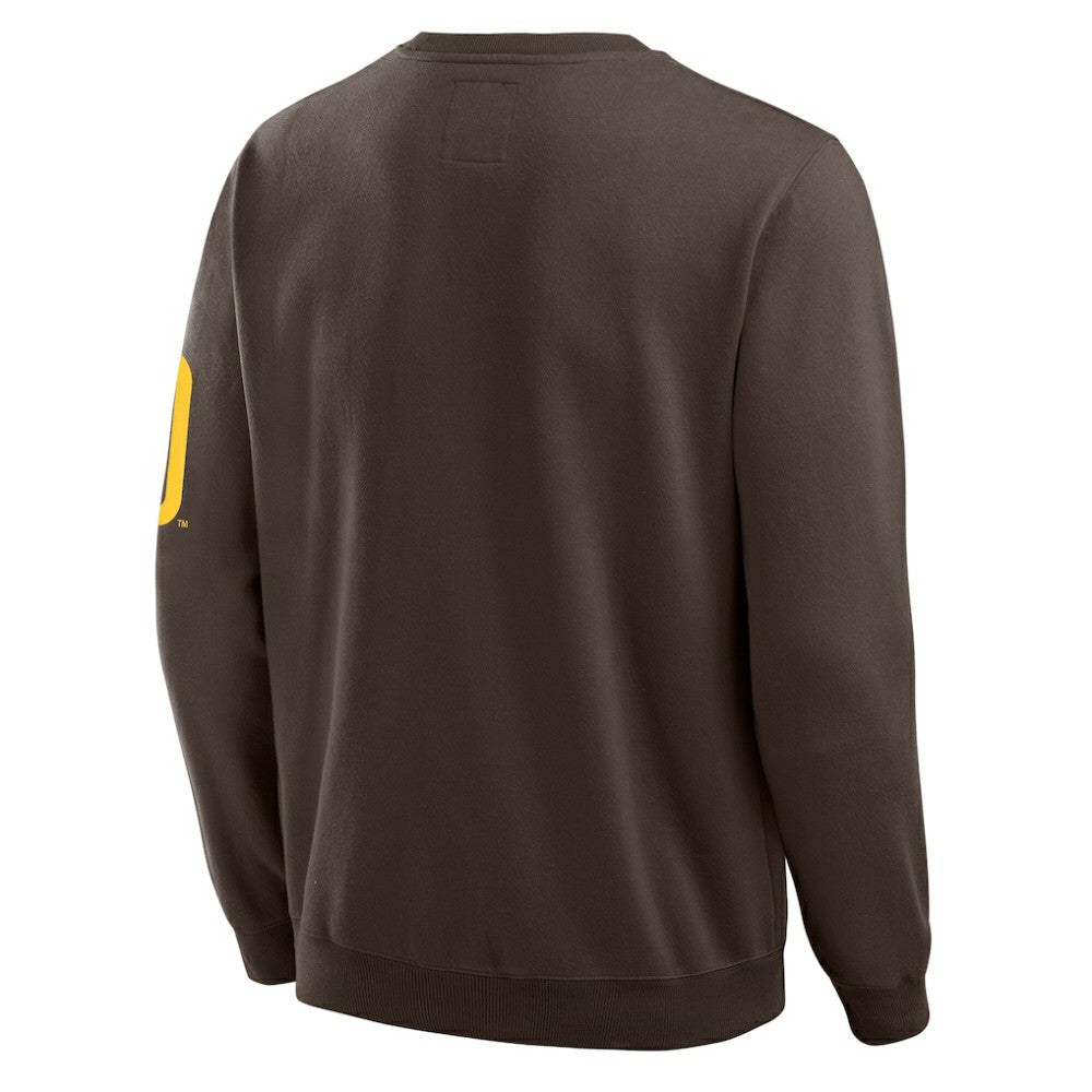 San Diego Padres Darius Rucker Collection by Fanatics Washed Crew Neck Pullover Sweatshirt - Brown - Fanatics Lifestyle