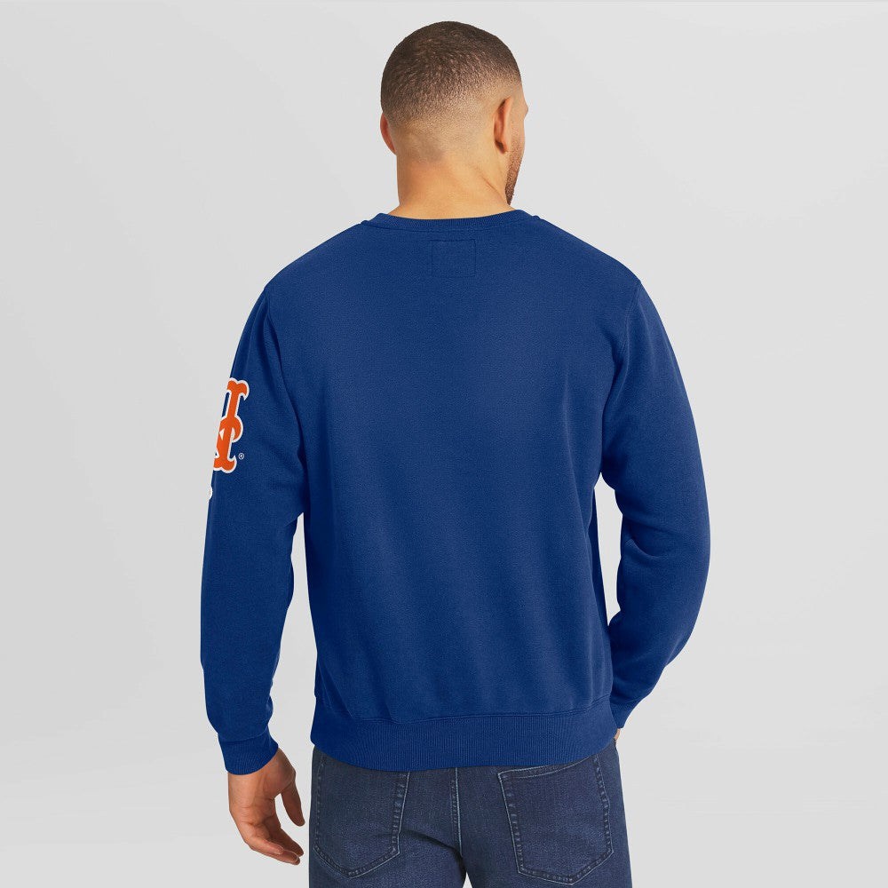 New York Mets Darius Rucker Collection by Fanatics Washed Crew Neck Pullover Sweatshirt - Royal - Fanatics Online