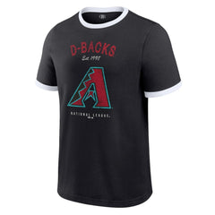 Arizona Diamondbacks Darius Rucker Collection by Fanatics Washed Ringer T-Shirt - Black - Fanatics Sale