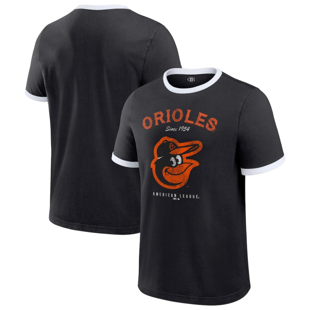 Baltimore Orioles Darius Rucker Collection by Fanatics Washed Ringer T-Shirt - Black - Fanatics Online