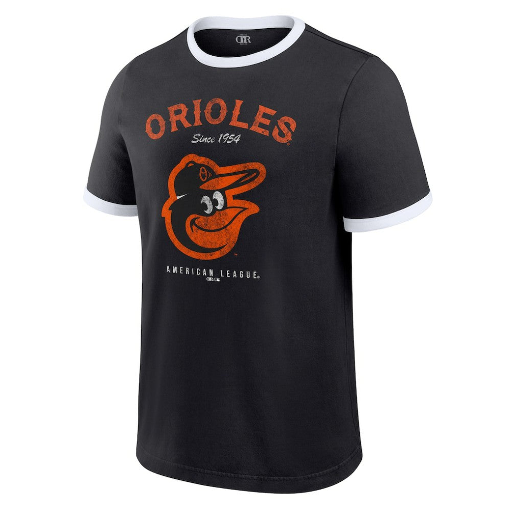 Baltimore Orioles Darius Rucker Collection by Fanatics Washed Ringer T-Shirt - Black - Fanatics Online