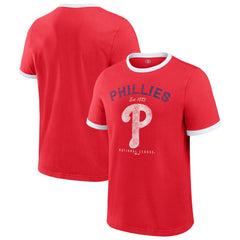 Philadelphia Phillies Darius Rucker Collection by Fanatics Washed Ringer T-Shirt - Red - Fanatics Lifestyle