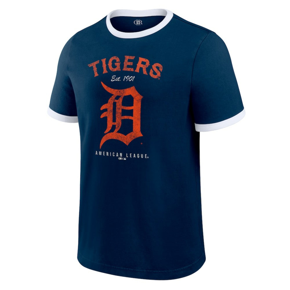 Detroit Tigers Darius Rucker Collection by Fanatics Washed Ringer T-Shirt - Navy - Fanatics on Sale