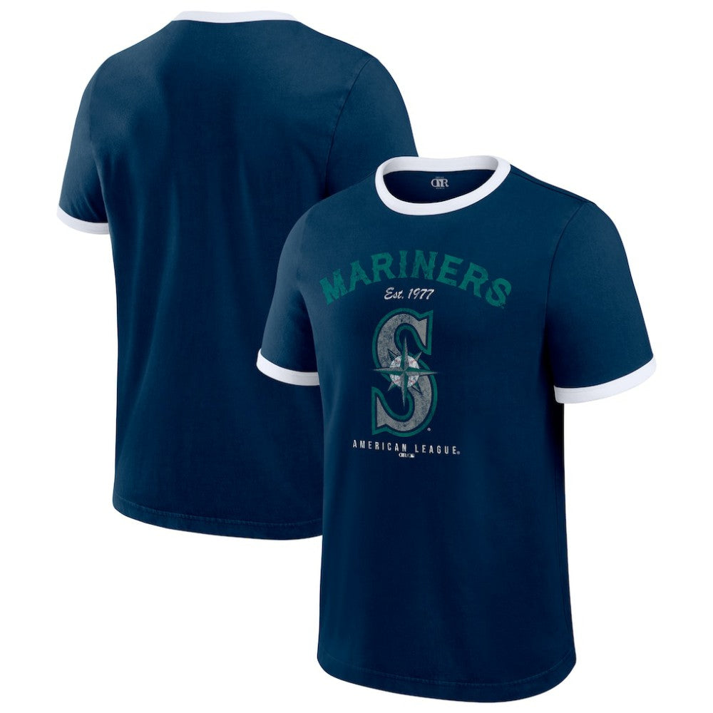 Seattle Mariners Darius Rucker Collection by Fanatics Washed Ringer T-Shirt - Navy - Fanatics Online