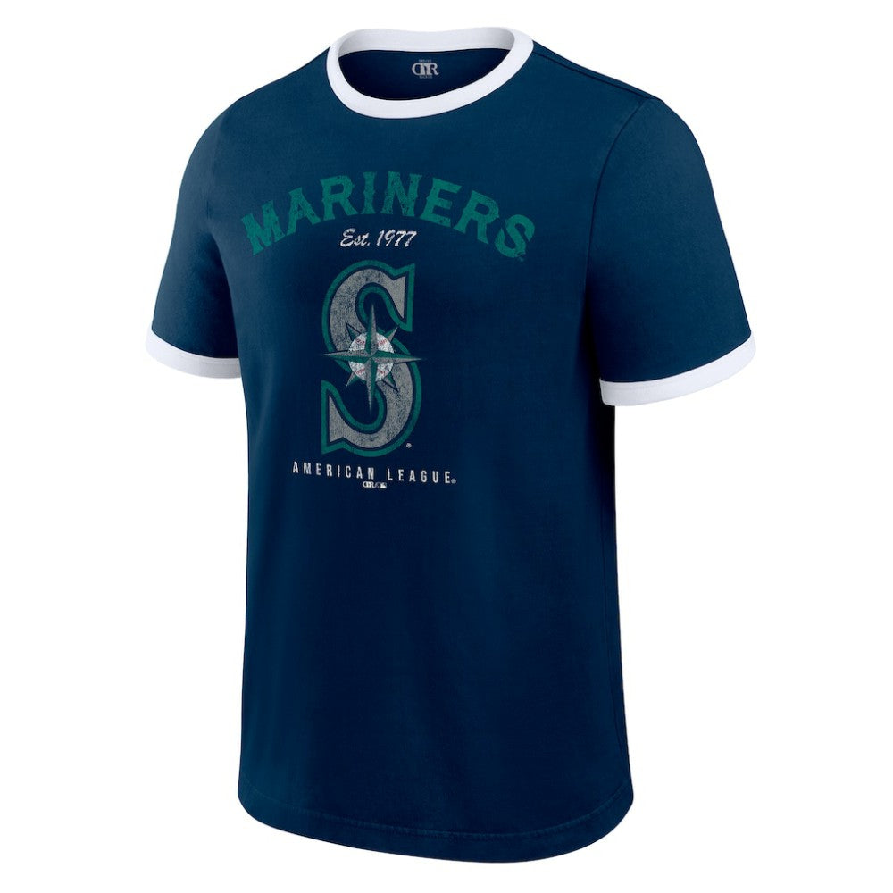Seattle Mariners Darius Rucker Collection by Fanatics Washed Ringer T-Shirt - Navy - Fanatics Online