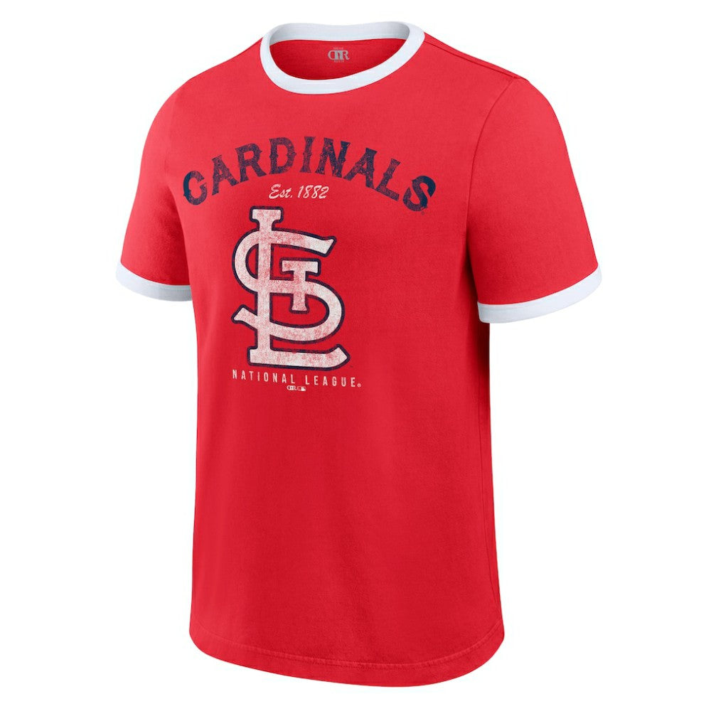St. Louis Cardinals Darius Rucker Collection by Fanatics Washed Ringer T-Shirt - Red - Fanatics Sale