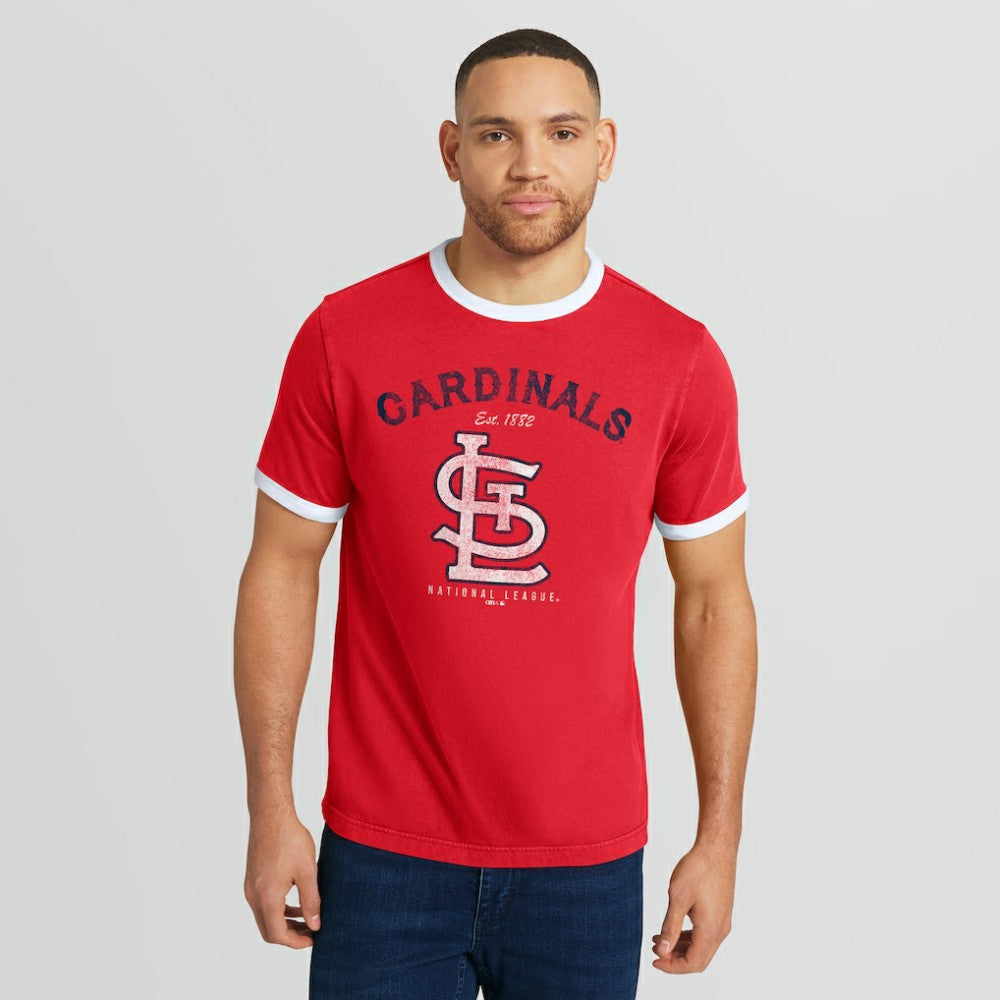 St. Louis Cardinals Darius Rucker Collection by Fanatics Washed Ringer T-Shirt - Red - Fanatics Sale