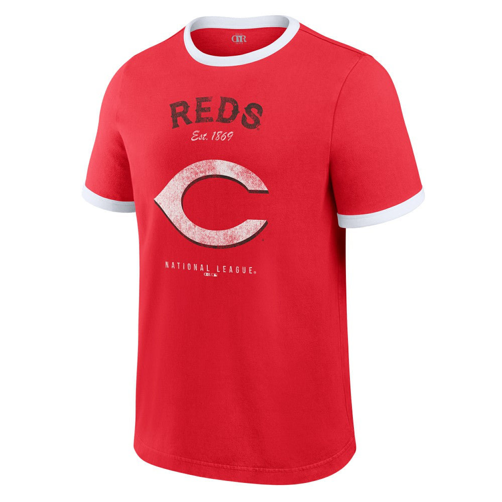 Cincinnati Reds Darius Rucker Collection by Fanatics Washed Ringer T-Shirt - Red - Fanatics Lifestyle