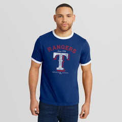 Texas Rangers Darius Rucker Collection by Fanatics Washed Ringer T-Shirt - Royal - Fanatics Discount