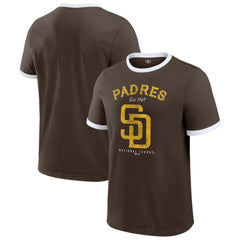 San Diego Padres Darius Rucker Collection by Fanatics Washed Ringer T-Shirt - Brown - Fanatics Discount