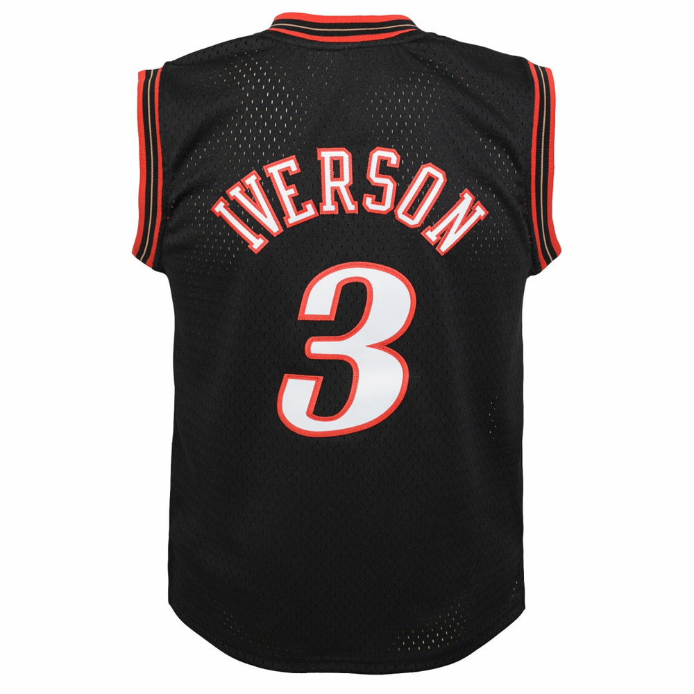 Allen Iverson Philadelphia 76ers Youth 2000-01 Swingman Road Jersey Black | Mitchell & Ness Lifestyle