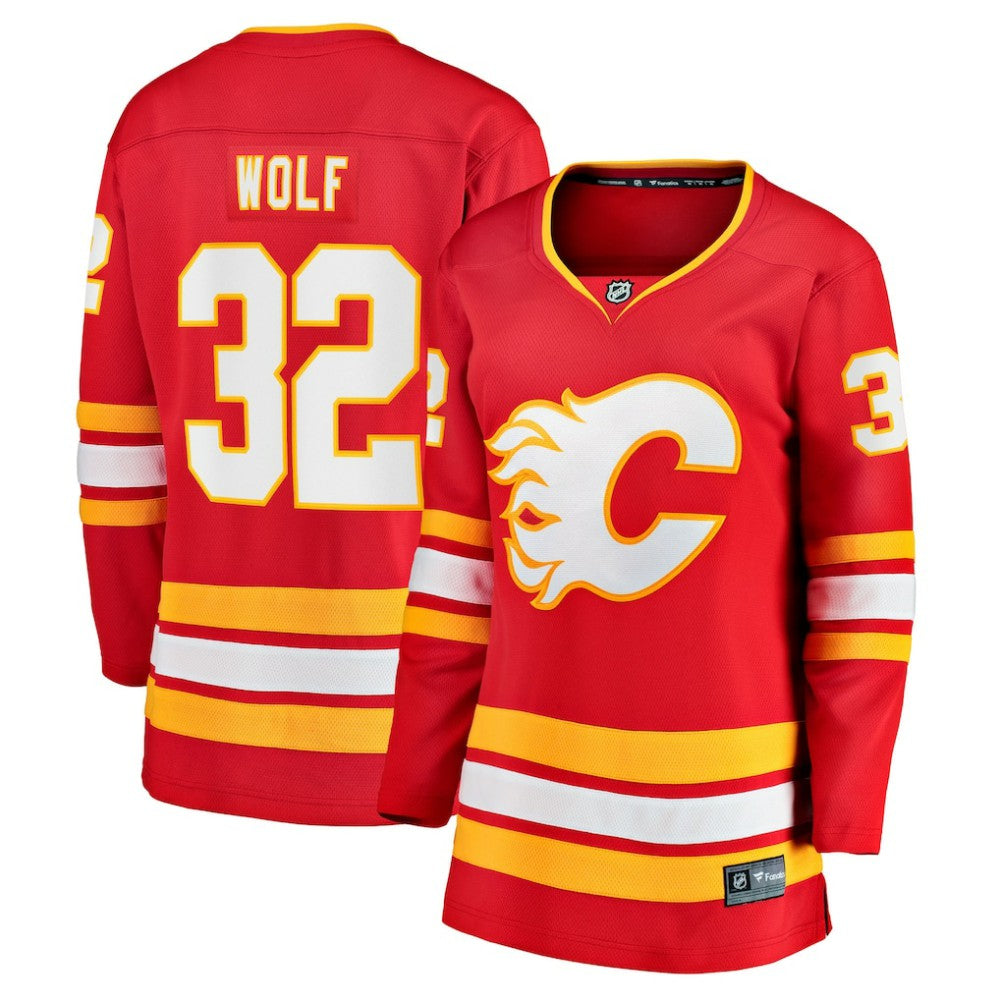 Dustin Wolf Calgary Flames Fanatics Women's Home Breakaway Jersey - Red - NHL 203789033