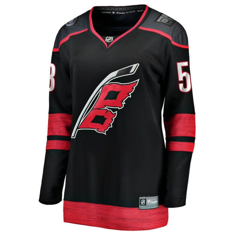 Jackson Blake Carolina Hurricanes Fanatics Women's Home Breakaway Jersey - Black - NHL 203789037
