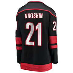 Alexander Nikishin Carolina Hurricanes Fanatics Women's Home Breakaway Jersey - Black - NHL 203789039