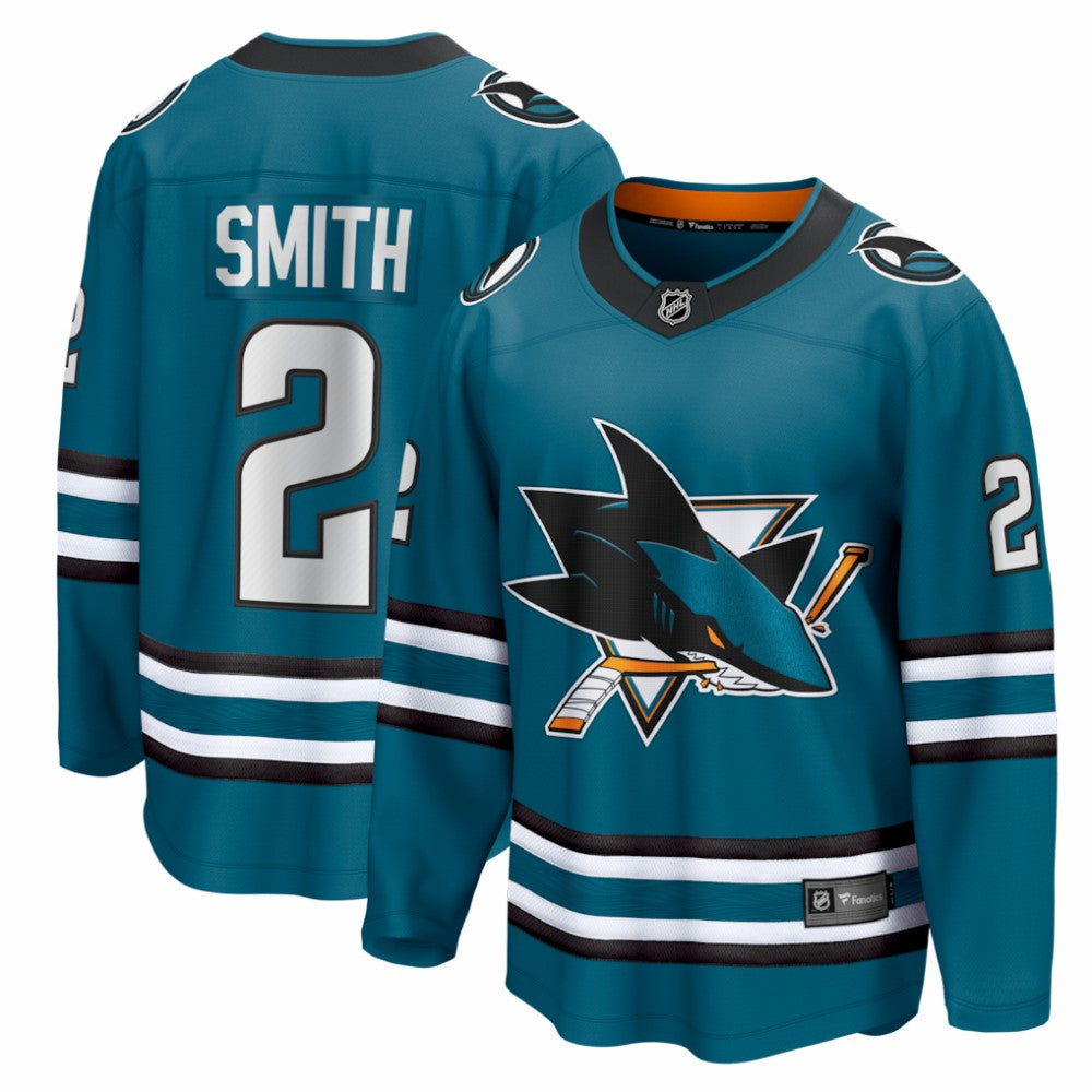 Will Smith San Jose Sharks Fanatics Home Breakaway Jersey - Teal - NHL 203789065