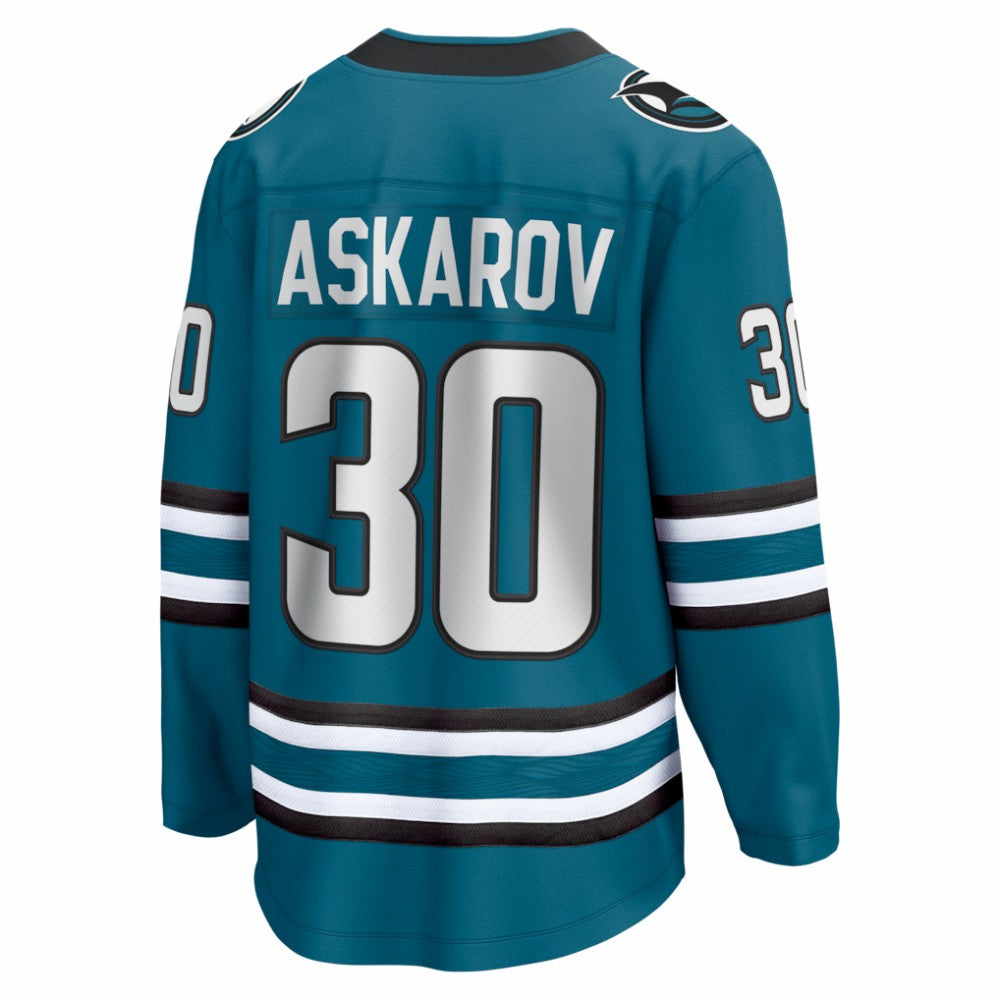 Yaroslav Askarov San Jose Sharks Fanatics Home Breakaway Jersey - Teal - NHL 203789067