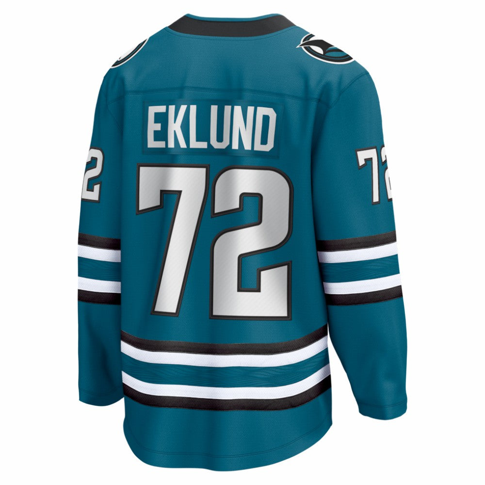 William Eklund San Jose Sharks Fanatics Home Breakaway Jersey - Teal - NHL 203789069