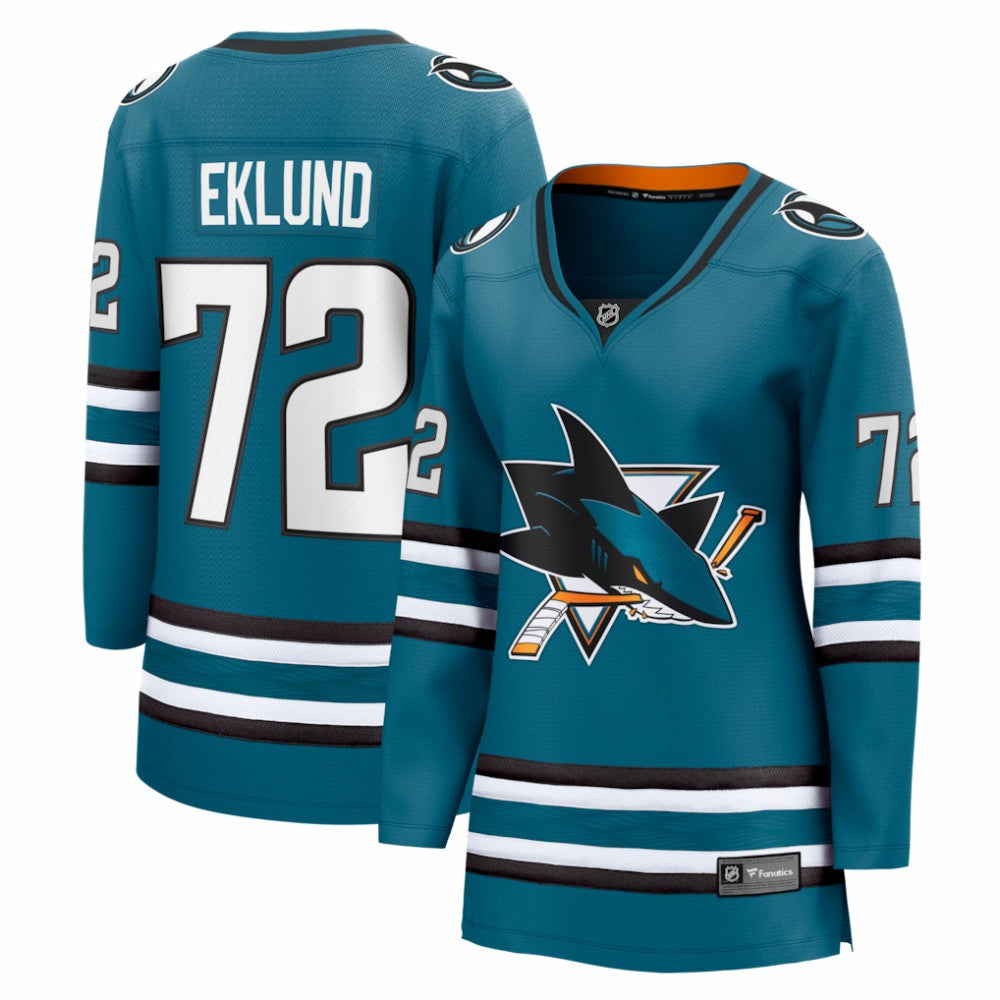 William Eklund San Jose Sharks Fanatics Women's Home Breakaway Jersey - Teal - NHL 203789070