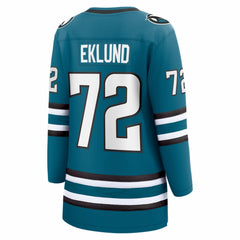 William Eklund San Jose Sharks Fanatics Women's Home Breakaway Jersey - Teal - NHL 203789070