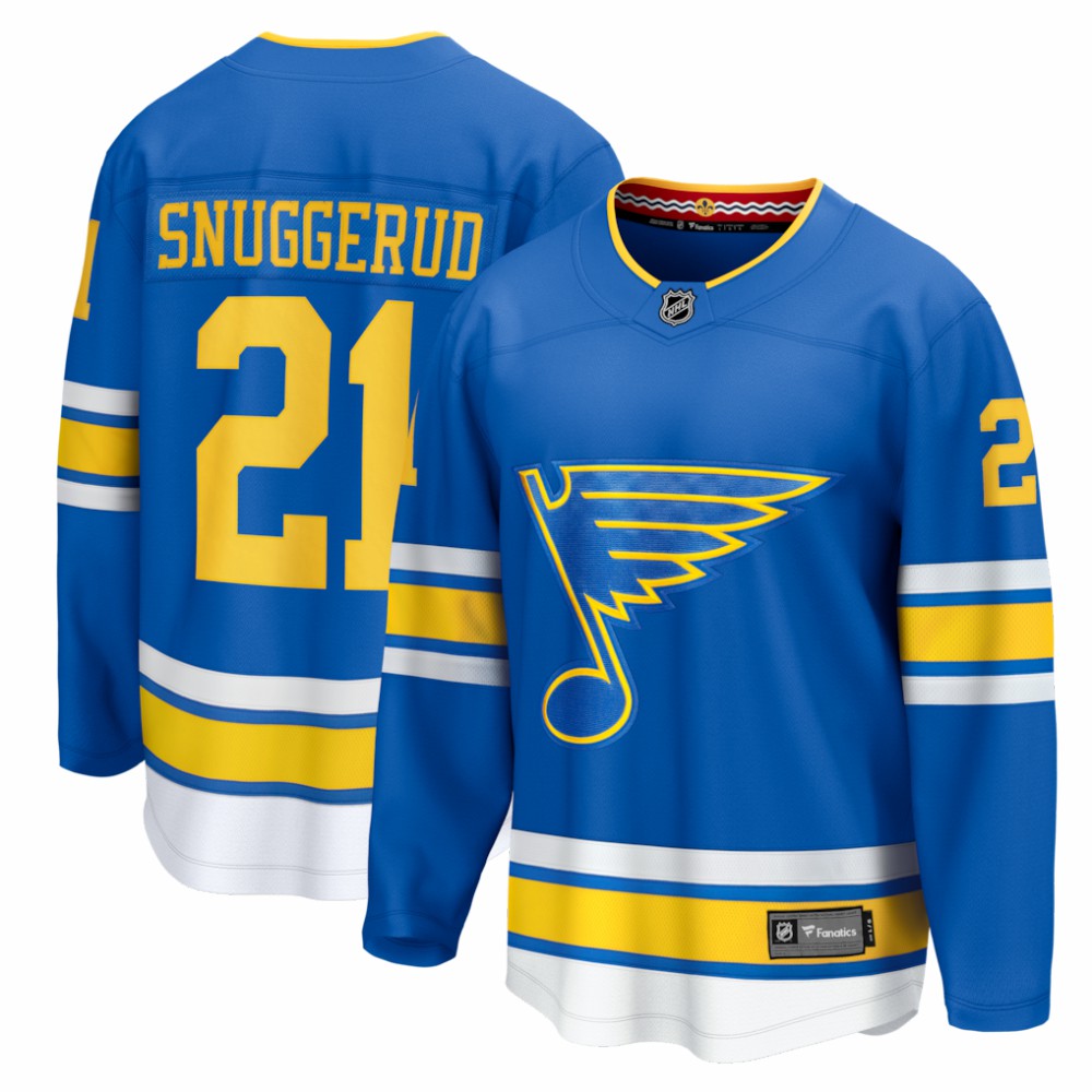 Jimmy Snuggerud St. Louis Blues Fanatics Home Breakaway Jersey - Blue - NHL 203789071