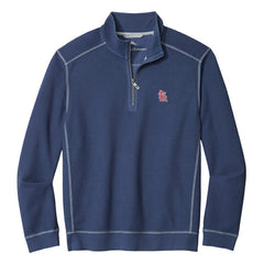 St. Louis Cardinals Tommy Bahama Montego Bay Half-Zip Sweatshirt - Navy - MLB Lifestyle