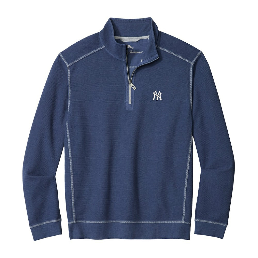 New York Yankees Tommy Bahama Montego Bay Half-Zip Sweatshirt - Navy - MLB Online